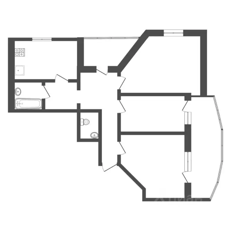 3-к кв. Тюменская область, Тюмень 6-й мкр, проезд 9 Мая, 7/2 (84.8 м) - Фото 2
