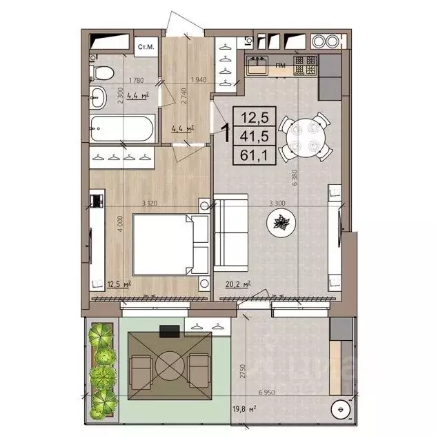 1-к кв. Рязанская область, Рязань пос. Шпалозавода, Окская Стрелка ... - Фото 1