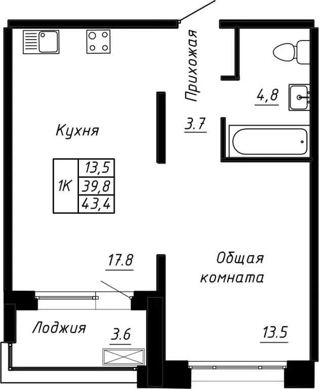 1-к кв. Ленинградская область, Тельмана Тосненский район, Сибирь жилой ... - Фото 1