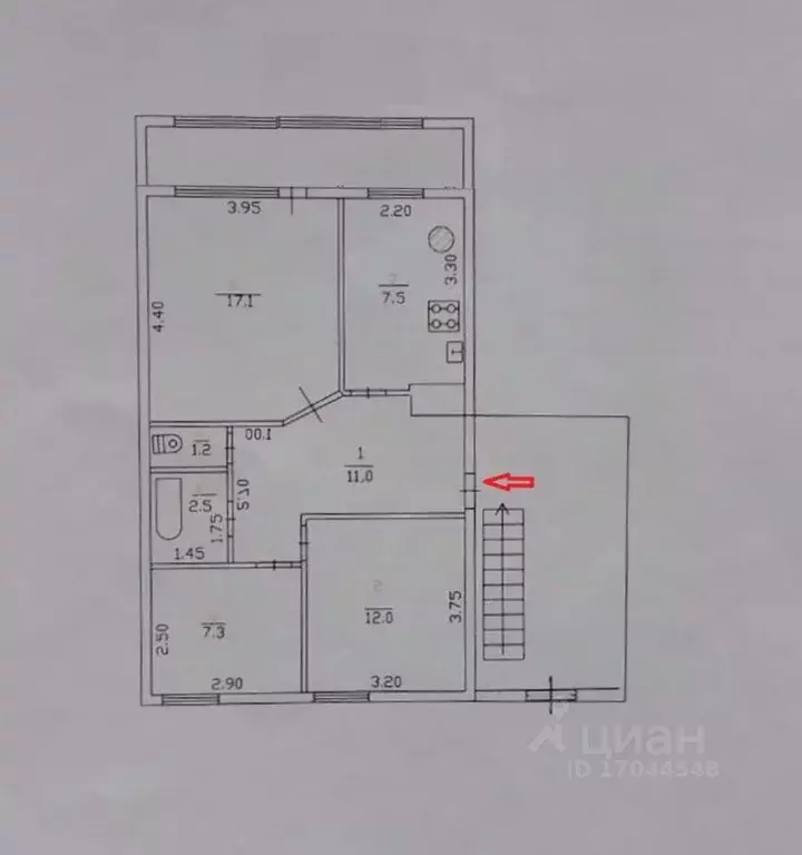 3-к кв. Орловская область, Залегощенский район, с. Золотарево ул. ... - Фото 2