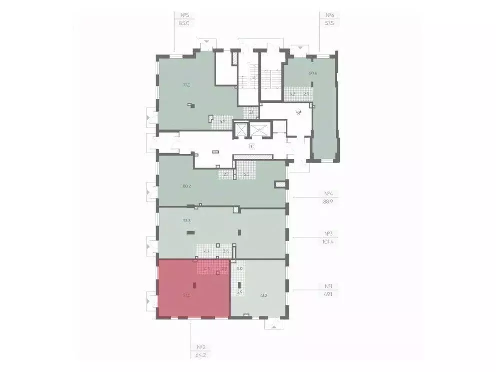 Офис в Санкт-Петербург Партизанская ул., 5 (64 м) - Фото 2