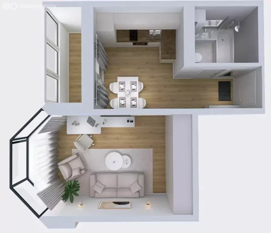 1-комнатная квартира: Оренбург, улица Фронтовиков, 10/4 (32.47 м) - Фото 1