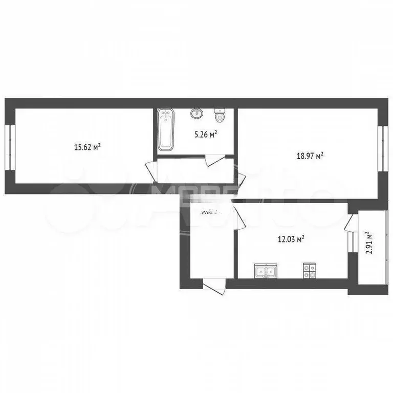 2-к. квартира, 65 м, 3/9 эт. - Фото 0