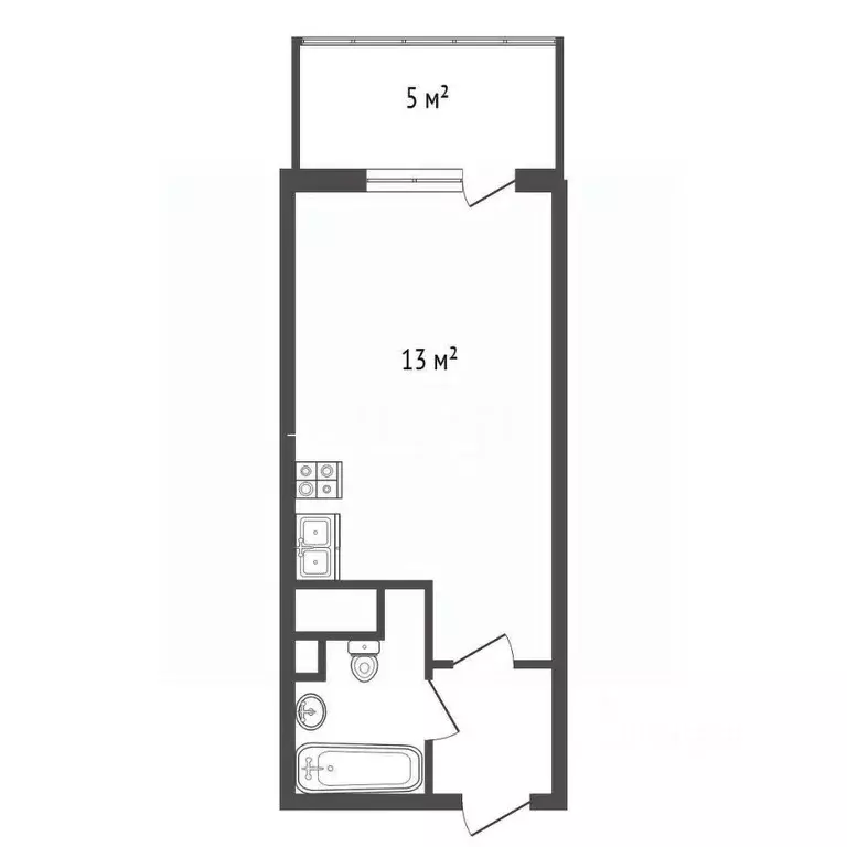 Студия Санкт-Петербург 1-й Предпортовый проезд, 15 (19.1 м) - Фото 1