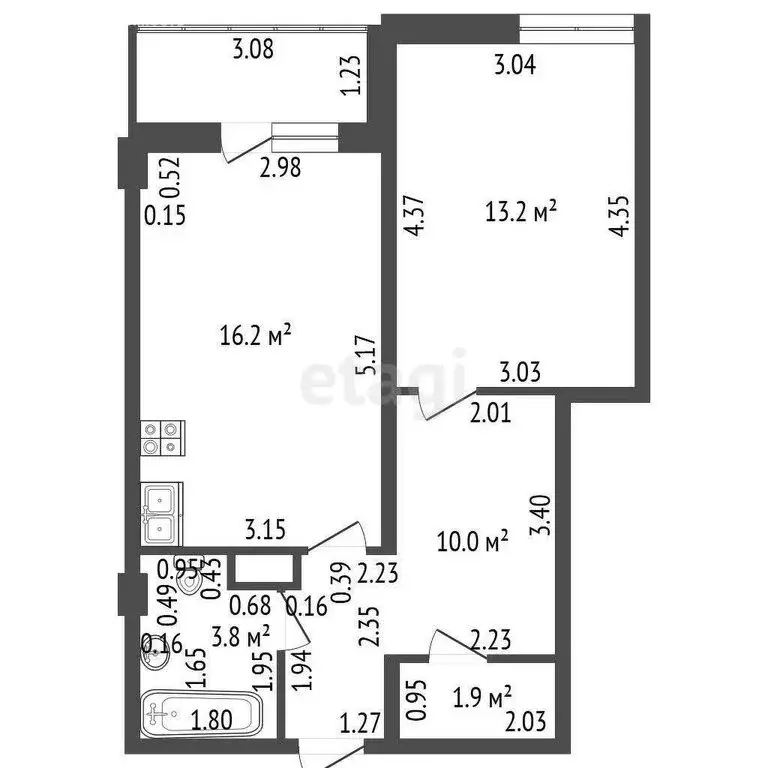 1-комнатная квартира: Санкт-Петербург, Пулковское шоссе, 14Д (47 м) - Фото 1