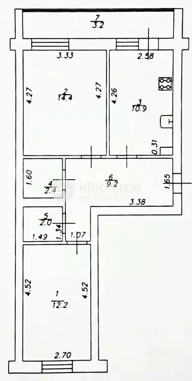 2-к кв. Татарстан, Казань Даурская ул., 44Г (54.0 м) - Фото 2