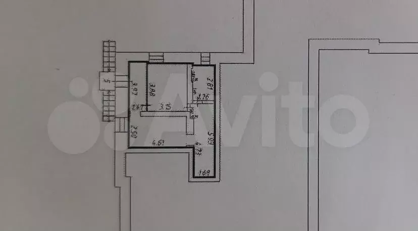 1-к. квартира, 33,9м, 5/5эт. - Фото 0