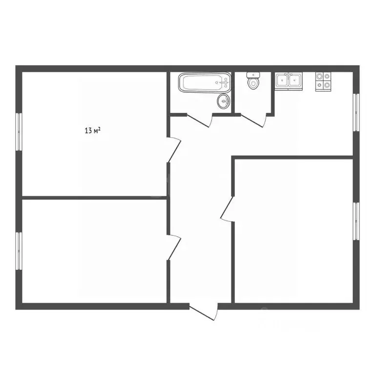 Комната Санкт-Петербург ул. Танкиста Хрустицкого, 14 (13.0 м) - Фото 2