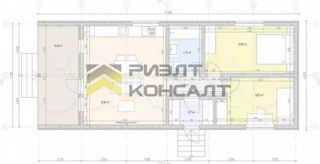 Дом в село Розовка, коттеджный посёлок Розовка Хутор (80 м) - Фото 2