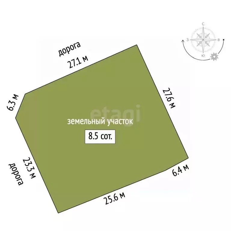 Участок в Калининградская область, Калининград Заводской пер. (8.53 ... - Фото 2