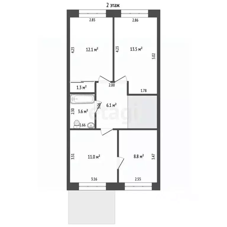 4-к кв. Костромская область, Кострома Первый кп, проезд Павинский, 7 ... - Фото 1
