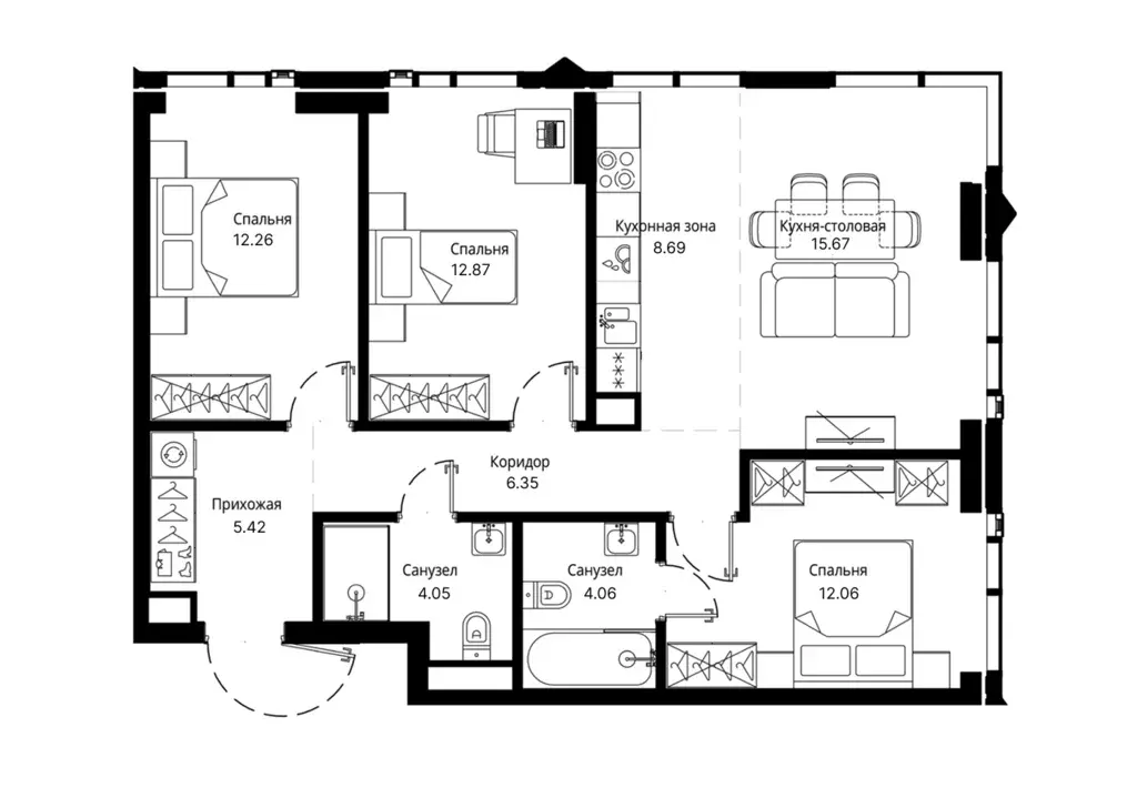 Продаётся 3-к квартира, 81.43 м - Фото 0