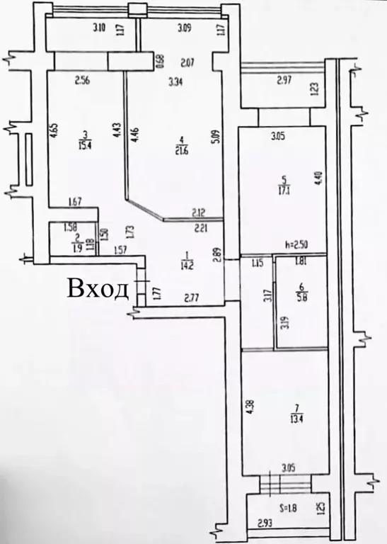 3-к кв. Брянская область, Брянск ул. Медведева, 56 (89.4 м) - Фото 2