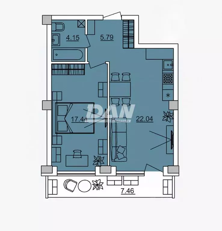 1-к кв. Челябинская область, Челябинск просп. Ленина, 64Б (49.2 м) - Фото 2