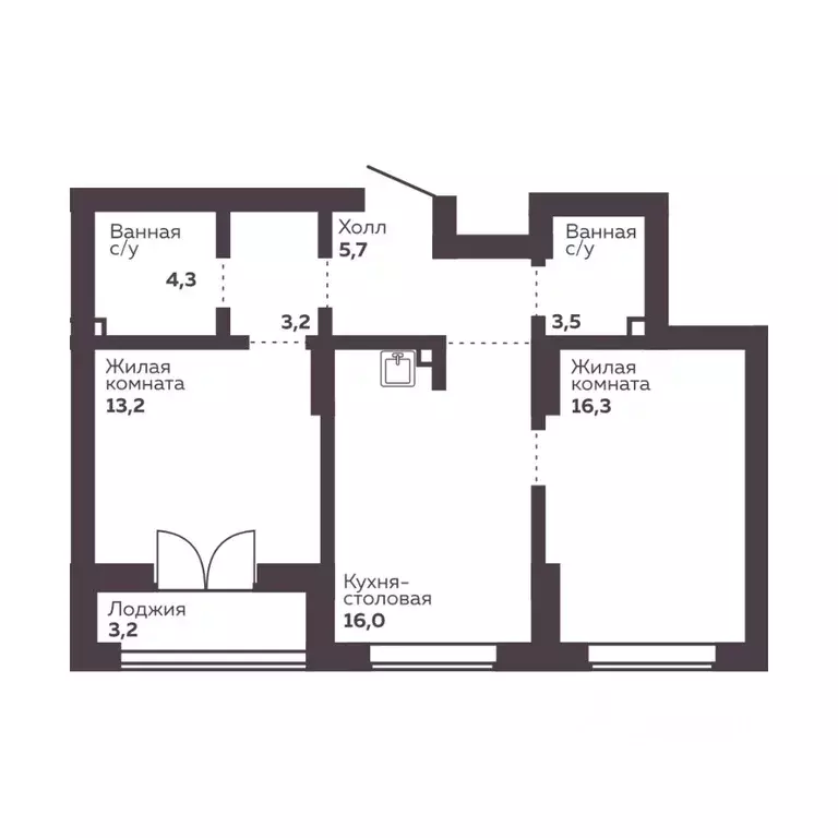 2-к кв. Свердловская область, Екатеринбург Уралмаш жилрайон, Голос ... - Фото 1