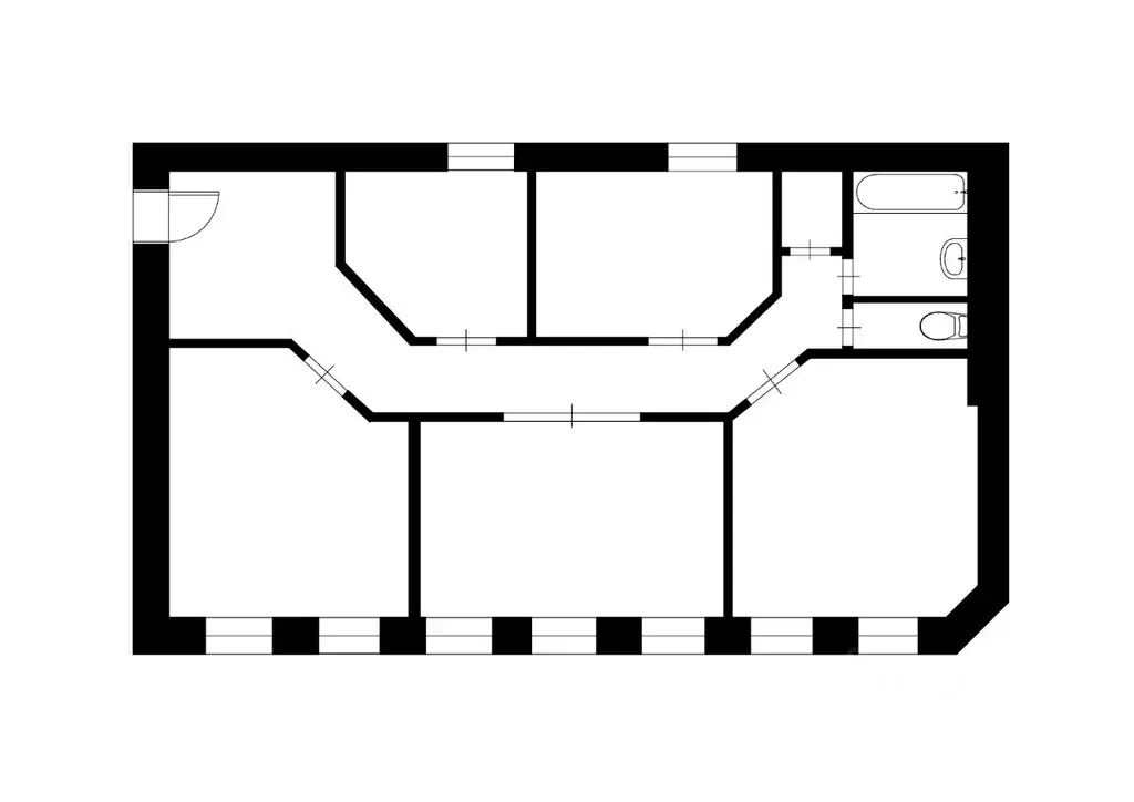 3-к кв. Омская область, Омск просп. Карла Маркса, 10 (117.0 м) - Фото 2