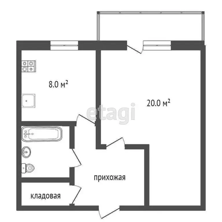1-комнатная квартира: Усинск, Возейская улица, 5А (40 м) - Фото 1