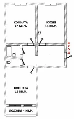 2-комнатная квартира: Челябинск, Звенигородская улица, 56А (68 м) - Фото 1