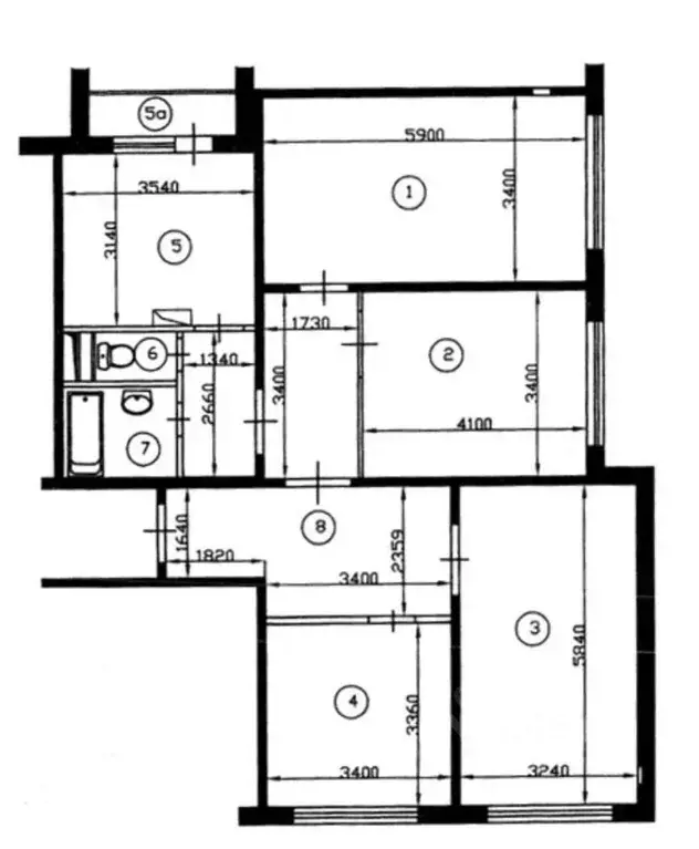 4-к кв. Москва Фестивальная ул., 4 (100.0 м) - Фото 1