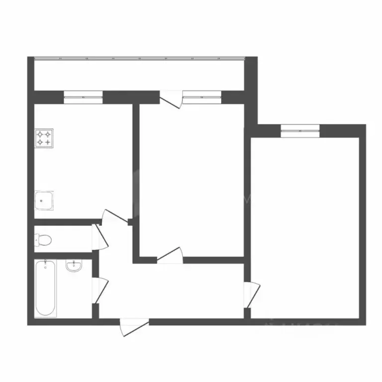 2-к кв. Тюменская область, Тюмень ул. Максима Горького, 10 (51.4 м) - Фото 0