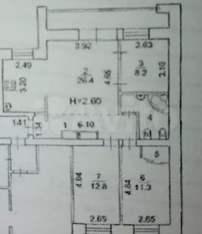 4-к. квартира, 73,6 м, 6/10 эт. - Фото 0