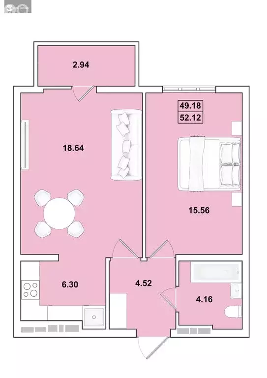 2-комнатная квартира: Иркутск, микрорайон Ново-Ленино, жилой комплекс ... - Фото 1