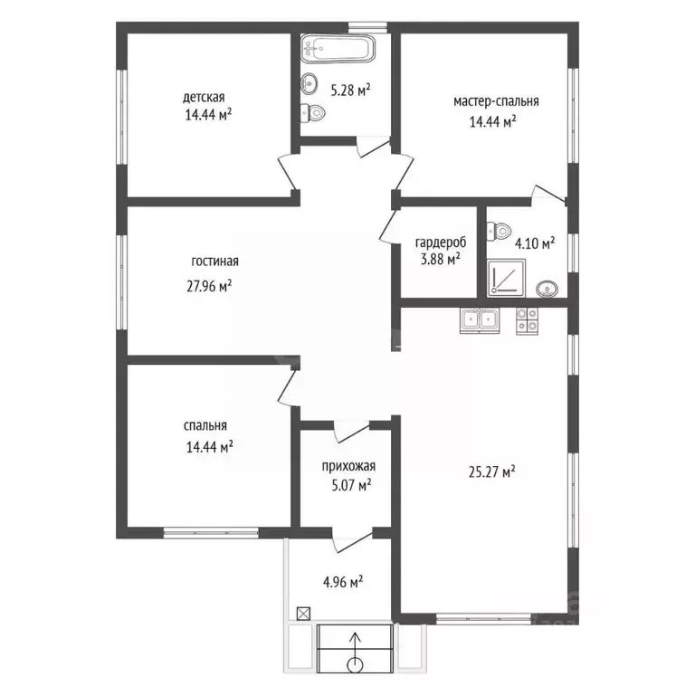 Дом в Тюменская область, Тюмень Тополя-3 СНТ,  (120 м) - Фото 1