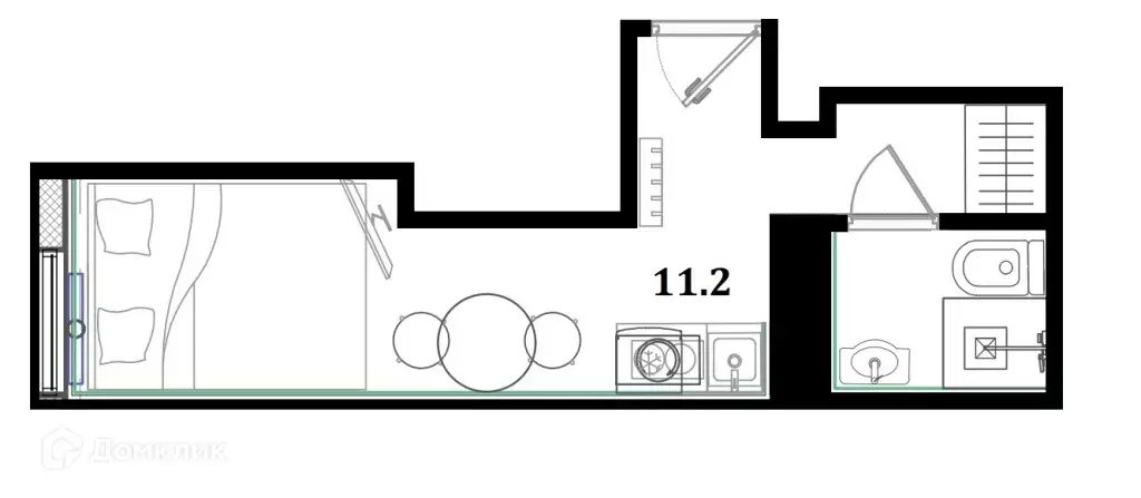 Продаётся квартира-студия, 11.2 м - Фото 1