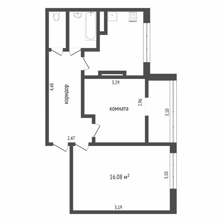 2-комнатная квартира: Севастополь, улица Вакуленчука, 26 (60.4 м) - Фото 0