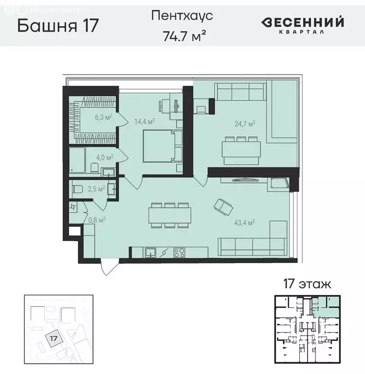 2-комнатная квартира: Челябинск, 29-й микрорайон, жилой комплекс ... - Фото 0