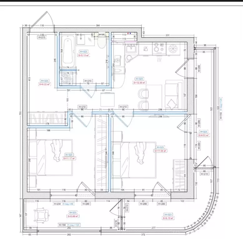 2-к кв. Москва ул. Эдуарда Стрельцова, 2к1 (50.0 м) - Фото 2