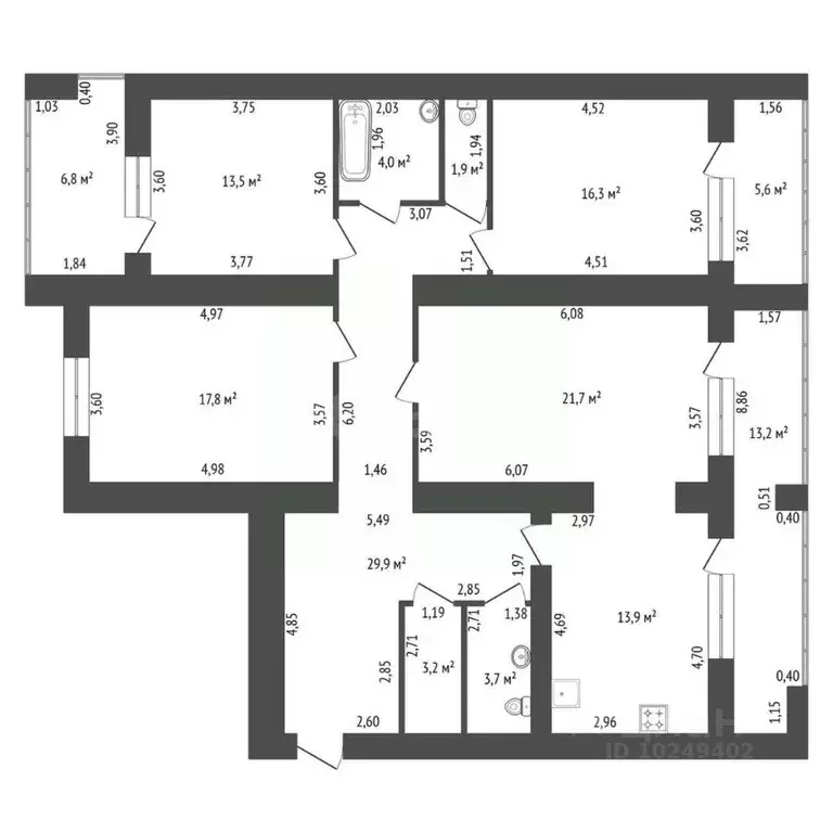 4-к кв. Башкортостан, Уфа Новомостовая ул., 8 (126.8 м) - Фото 2