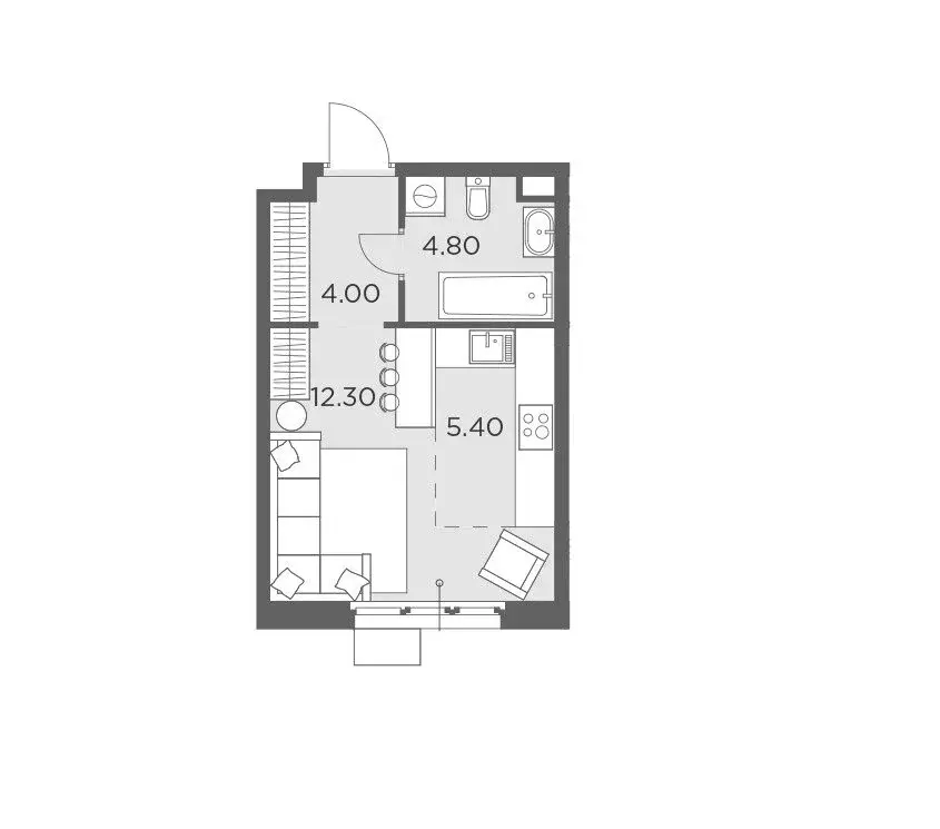 Квартира-студия: Мытищи, проспект Астрахова, 14Б (26.5 м) - Фото 1