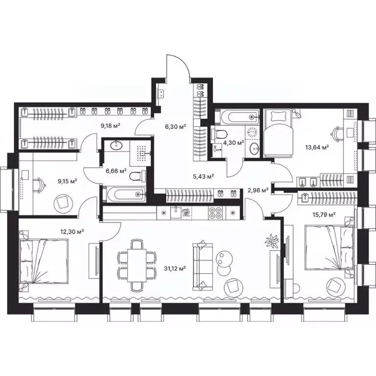 3-к кв. Владимирская область, Киржач ул. Свердлова, 10А (116.8 м) - Фото 1