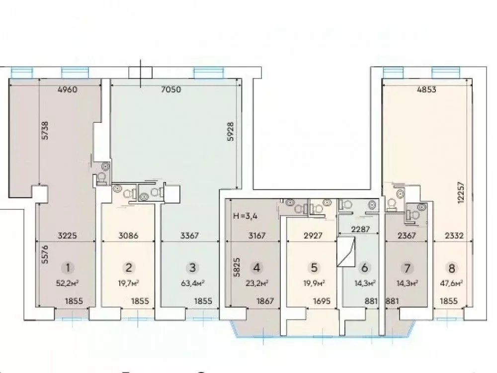 Торговая площадь в Москва Ленинградский просп., 33К3 (63 м) - Фото 1