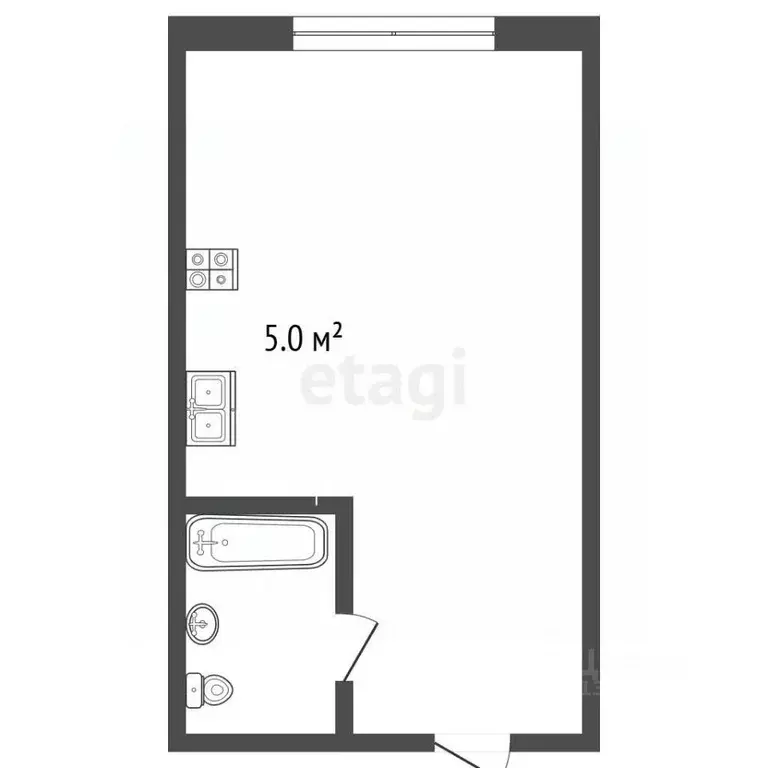 Студия Краснодарский край, Анапа Таманская ул., 121к17 (23.0 м) - Фото 2