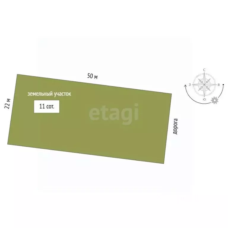 Участок в Крым, Симферопольский район, с. Широкое ул. Виноградная ... - Фото 2