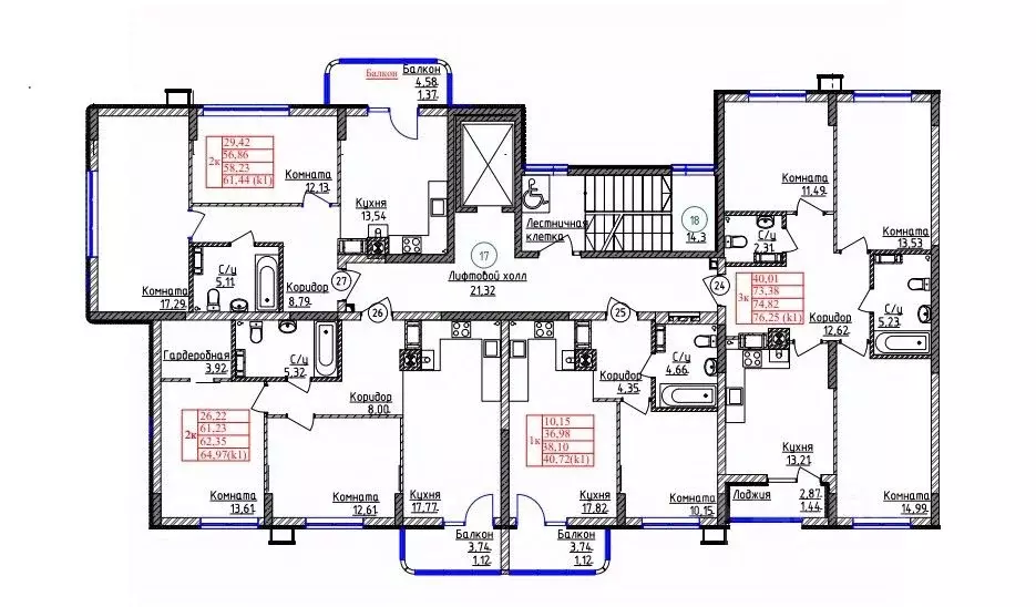 3-к кв. Калининградская область, Калининград ул. Дубовая Аллея (74.82 ... - Фото 1