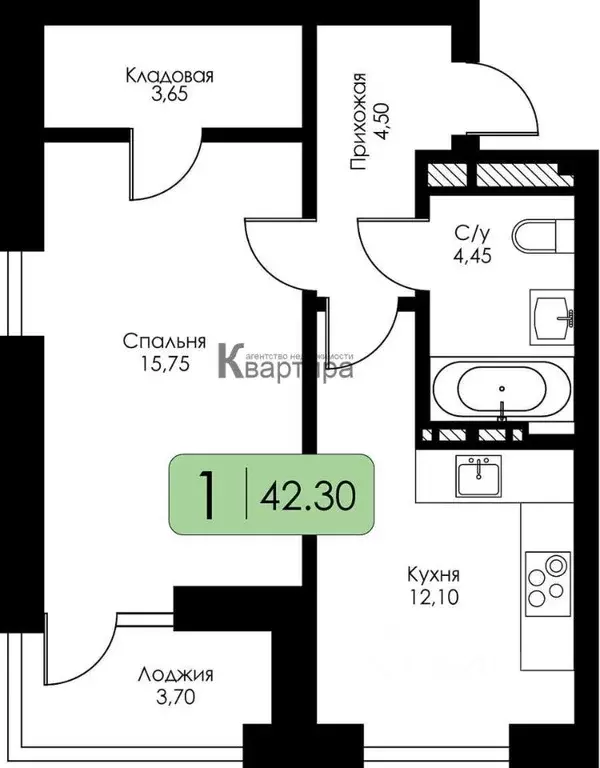 1-к кв. Смоленская область, Смоленск ул. Воинов-интернационалистов, 12 ... - Фото 2