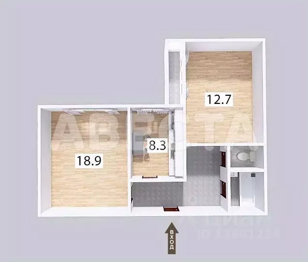 2-к кв. Омская область, Омск ул. 70 лет Октября, 13/2 (50.4 м) - Фото 1