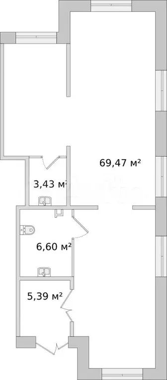 Продам помещение свободного назначения, 84.89 м - Фото 0