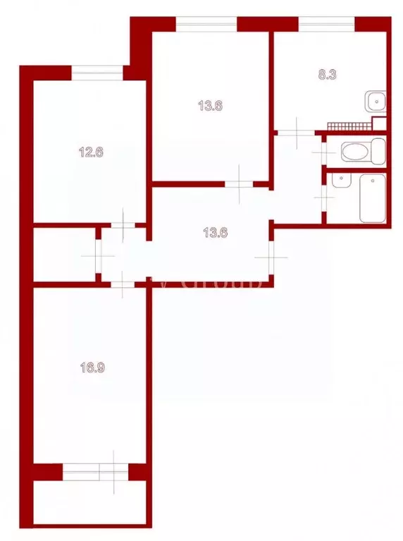 3-к кв. Санкт-Петербург ул. Лени Голикова, 52к5 (73.5 м) - Фото 1