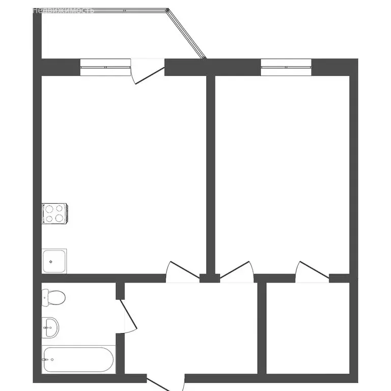 1-комнатная квартира: Тюмень, Газопромысловая улица, 1к1 (37 м) - Фото 2