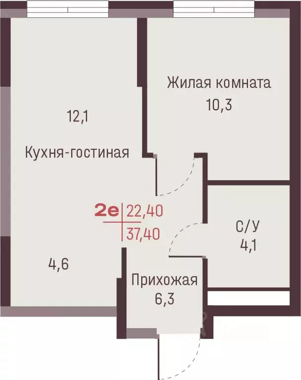 2-к кв. Свердловская область, Екатеринбург Академический мкр, 19-й ... - Фото 2
