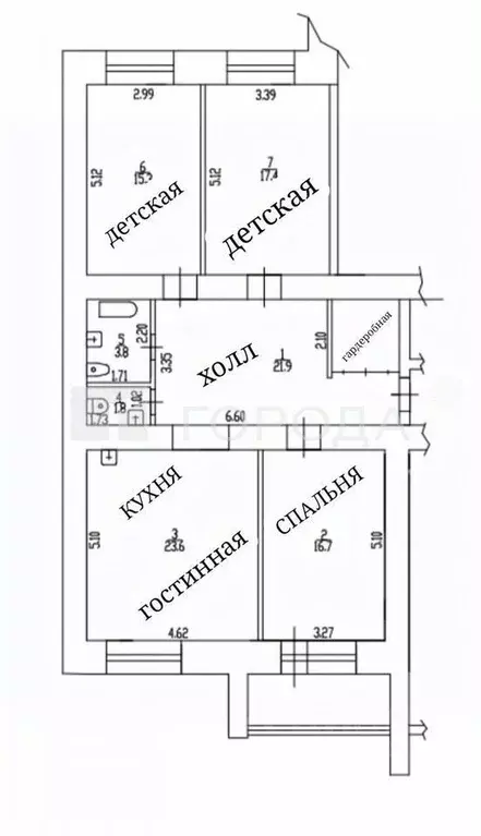 4-к кв. Алтайский край, Барнаул ул. 280-летия Барнаула, 16 (100.5 м) - Фото 2