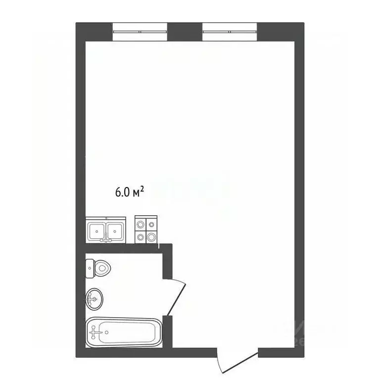 Студия Московская область, Люберцы ул. Юности, 13к1 (28.6 м) - Фото 2
