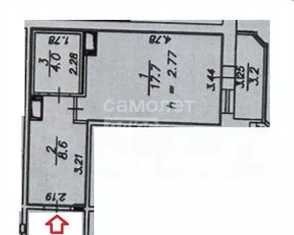 Квартира, студия, 30.3 м - Фото 1