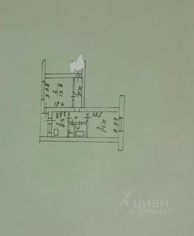 2-к кв. орловская область, орел октябрьская ул, 211 (46.7 м) - Фото 1