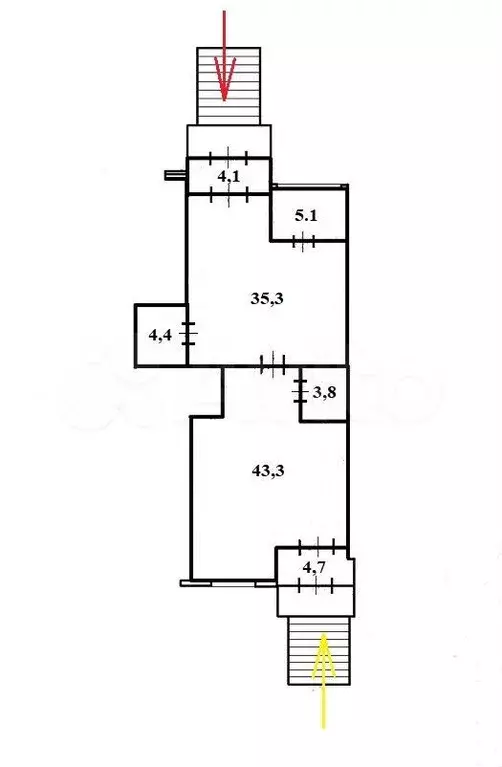 Торговая площадь, 96 м сетевой арендатор - Фото 0