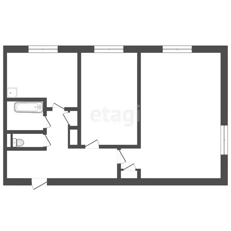 2-комнатная квартира: Озерск, улица Бажова, 36 (46 м) - Фото 1